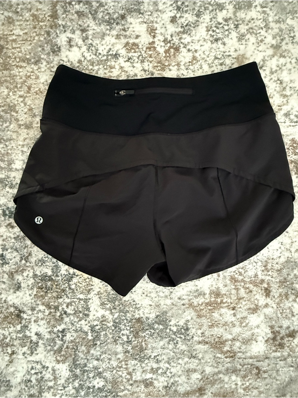 lululemon athletica Black Women's Athletic Shorts with Wide Waistband